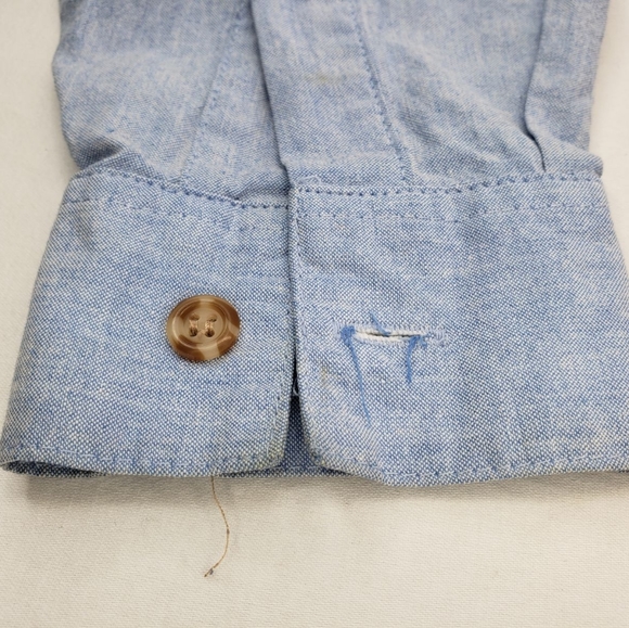 Vintage DENIM REPUBLIC Embroidered Floral SHIRT Button Down LS Women' s Sz LARGE - Picture 7 of 16